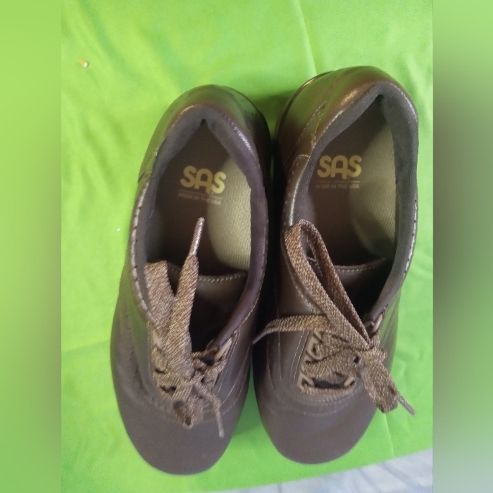 SAS Women's Easy Walk Brown Leather Comfort Shoes